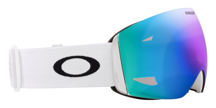 Skibrillen und Snowboard masken Oakley Flight Deck L OO 7050 (7050D2) farbe bianco opaco form maske gläser prizm snow argon iridium