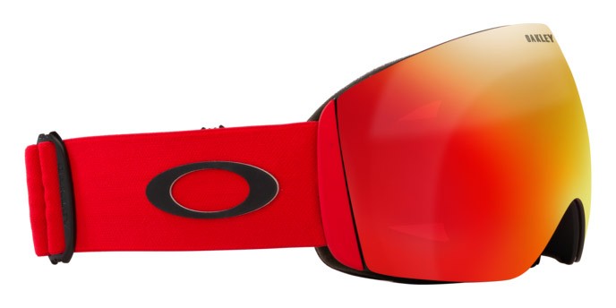 Skibrillen und Snowboard masken Oakley Flight Deck L OO 7050 (7050D6) farbe matte redline form maske gläser prizm snow torch iridium