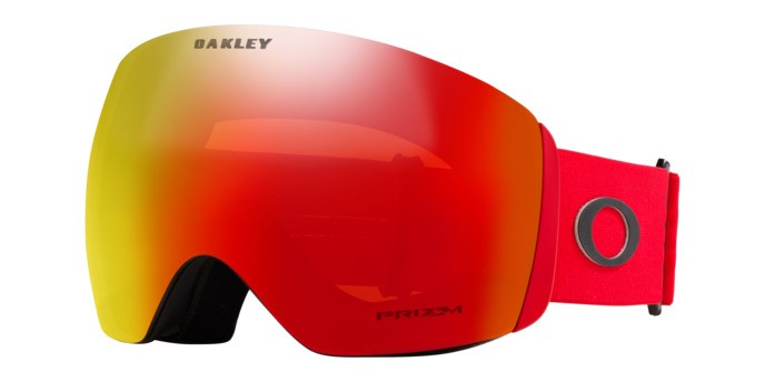 Skibrillen und Snowboard masken Oakley Flight Deck L OO 7050 (7050D6) farbe matte redline form maske gläser prizm snow torch iridium