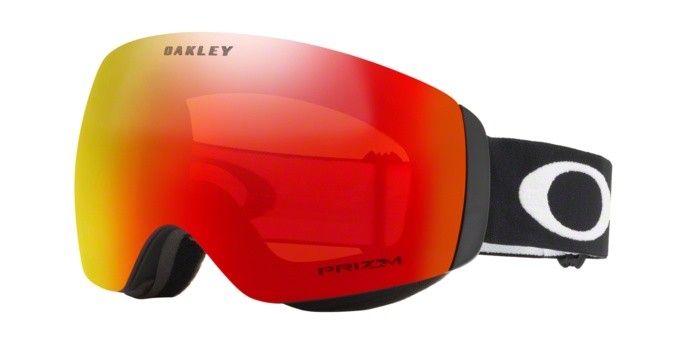 Maschere da Sci e Snowboard Oakley Flight Deck M OO 7064 (706439) colore matte black forma irregolare lenti prizm torch iridium