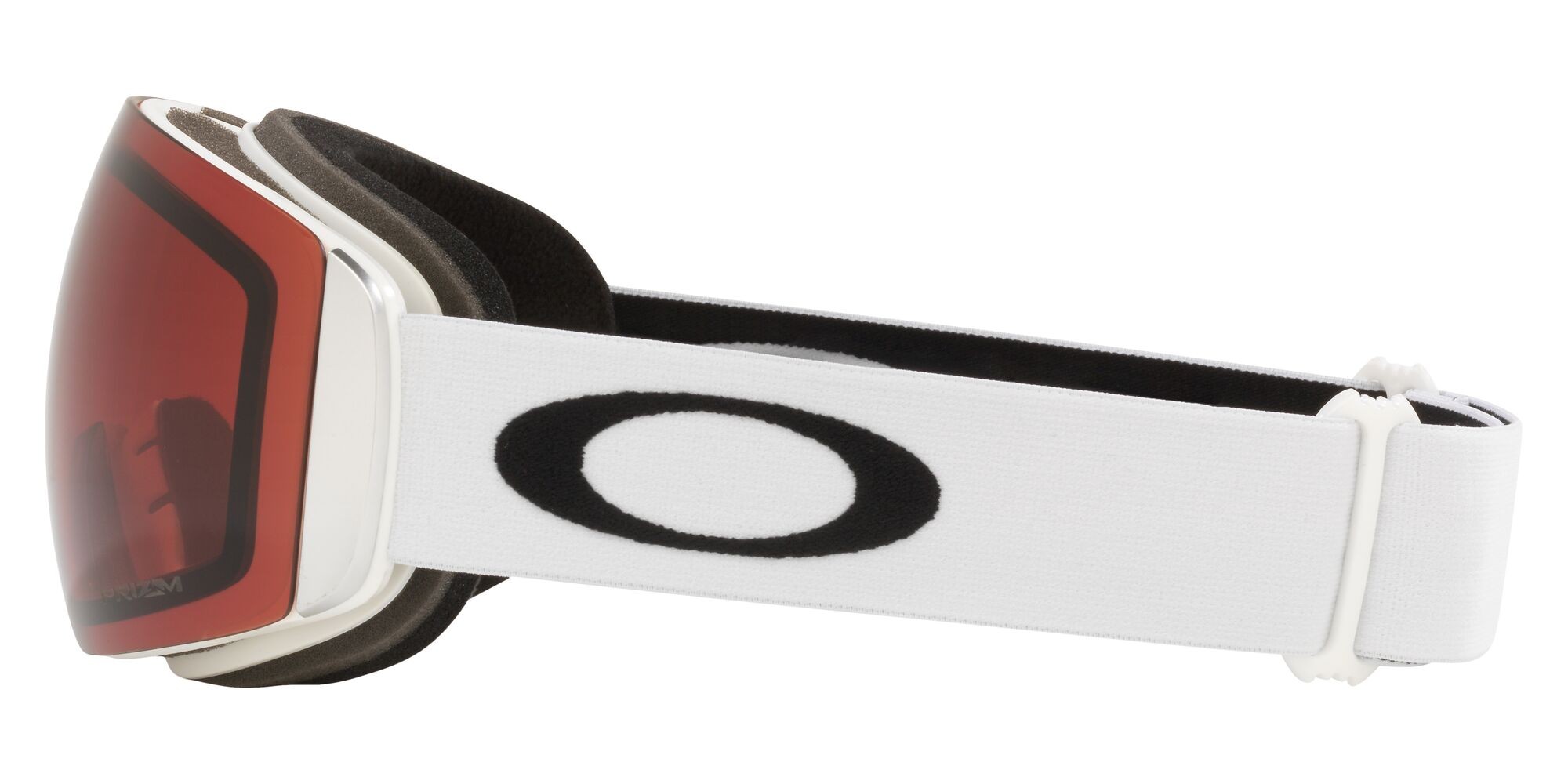 Skibrillen und Snowboard masken Oakley Flight Deck M OO 7064 (7064C5) farbe bianco opaco form maske gläser prizm snow garnet