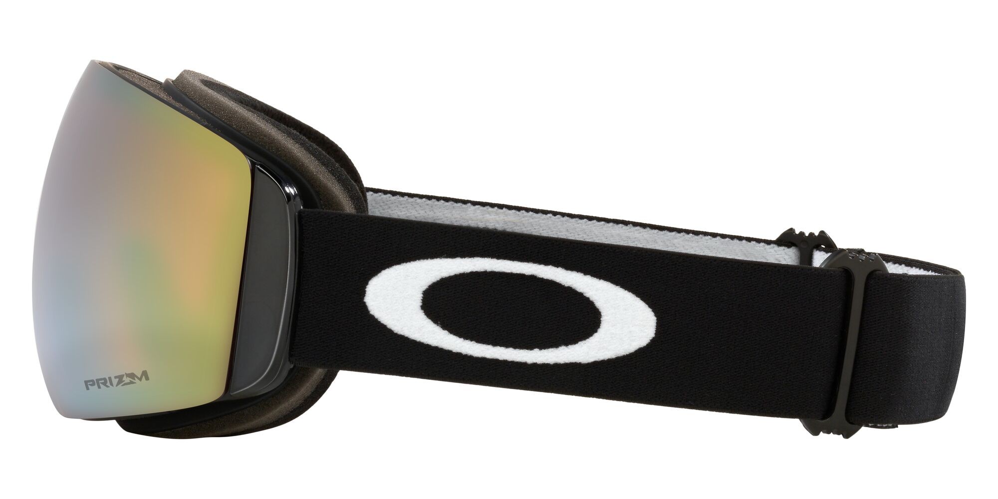 Maschere da Sci e Snowboard Oakley Flight Deck M OO 7064 (7064C7) colore nero opaco forma mask lenti prizm sage gold iridium