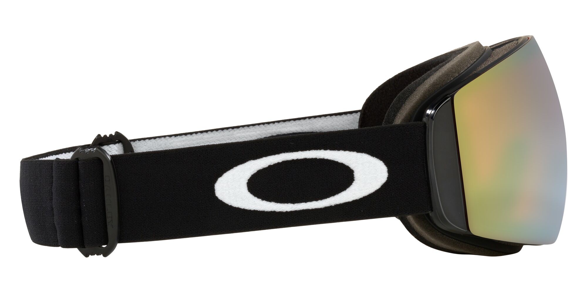Maschere da Sci e Snowboard Oakley Flight Deck M OO 7064 (7064C7) colore nero opaco forma mask lenti prizm sage gold iridium