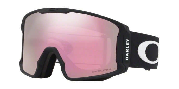 Skibrillen und Snowboard masken Oakley Line Miner L OO 7070 (707006) farbe matte black form unregelmäßig gläser prizm hi pink iridium