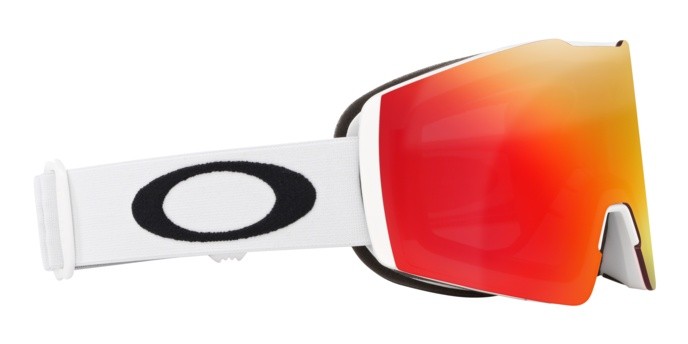 Skibrillen und Snowboard masken Oakley Fall Line M OO 7103 (710314) farbe matte white form unregelmäßig gläser prizm snow torch iridium