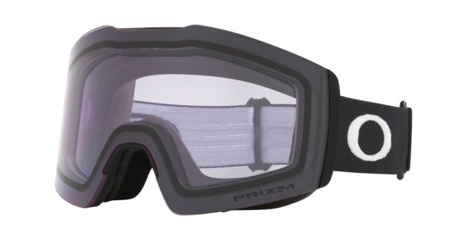 Ski and snowboard goggles Oakley Fall Line M OO 7103 (710338) color matte black shape irregular lenses prizm snow clear