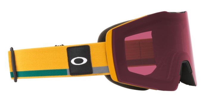 Skibrillen und Snowboard masken Oakley Fall Line M OO 7103 (710348) farbe honey color code form unregelmäßig gläser prizm snow dark grey