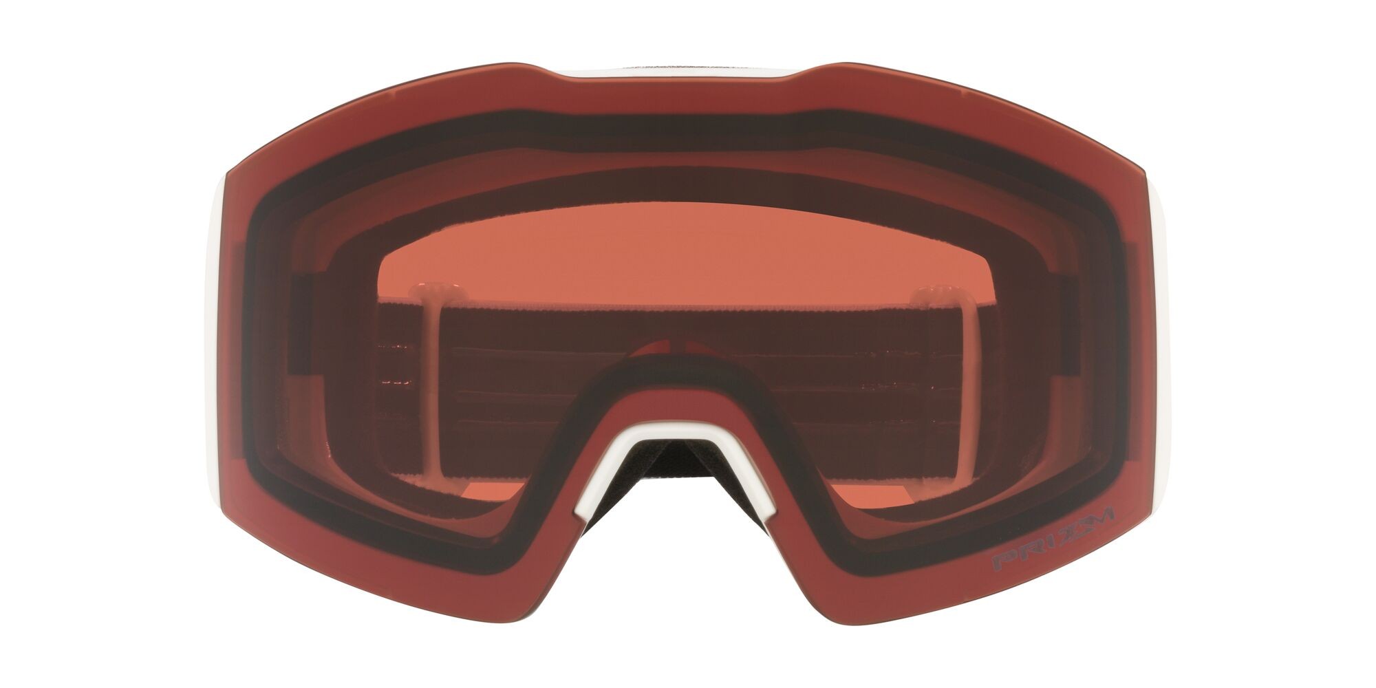 Skibrillen und Snowboard masken Oakley Fall Line M OO 7103 (710352) farbe bianco opaco form maske gläser prizm snow garnet