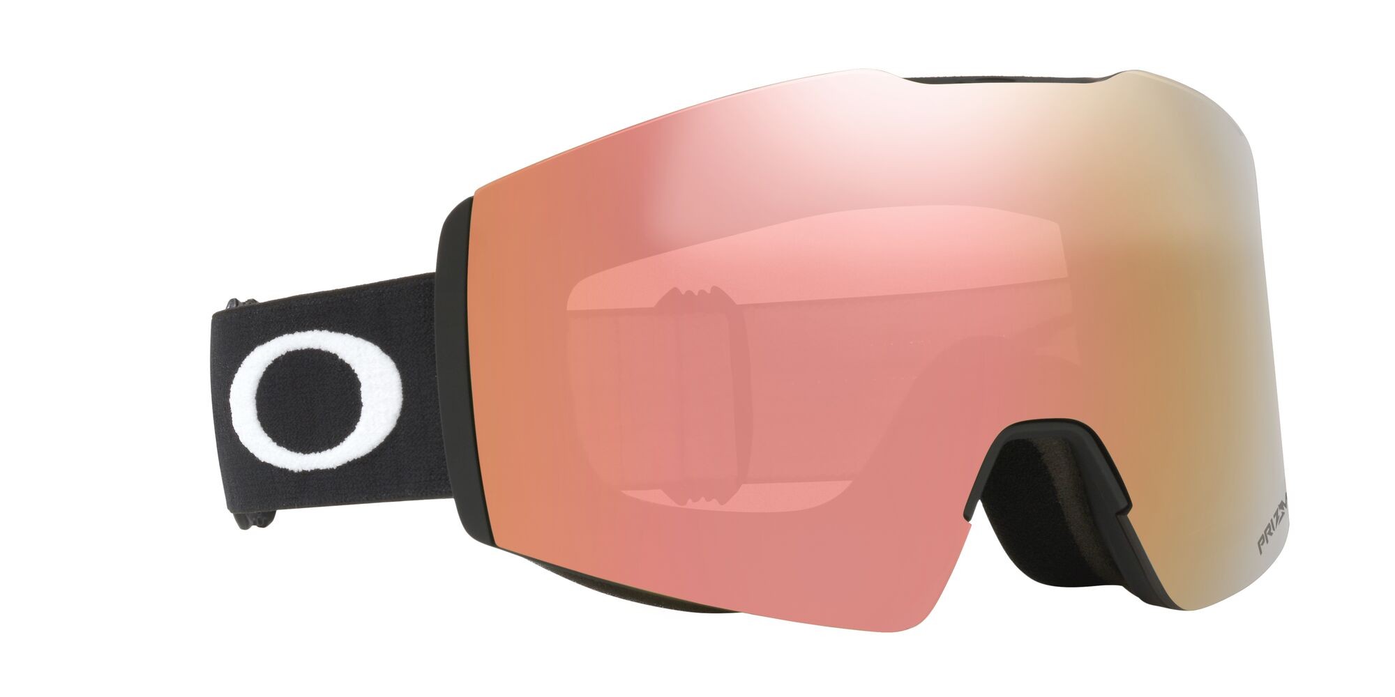 Ski and snowboard goggles Oakley Fall Line M OO 7103 (710354) color nero opaco shape mask lenses prizm rose gold iridium