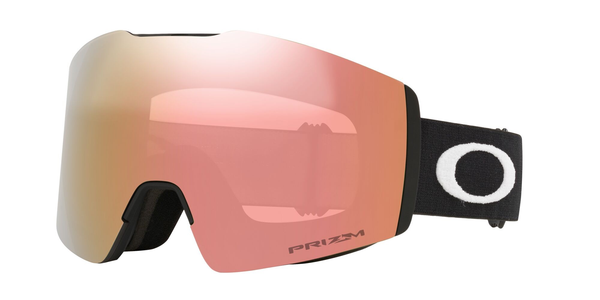 Ski and snowboard goggles Oakley Fall Line M OO 7103 (710354) color nero opaco shape mask lenses prizm rose gold iridium