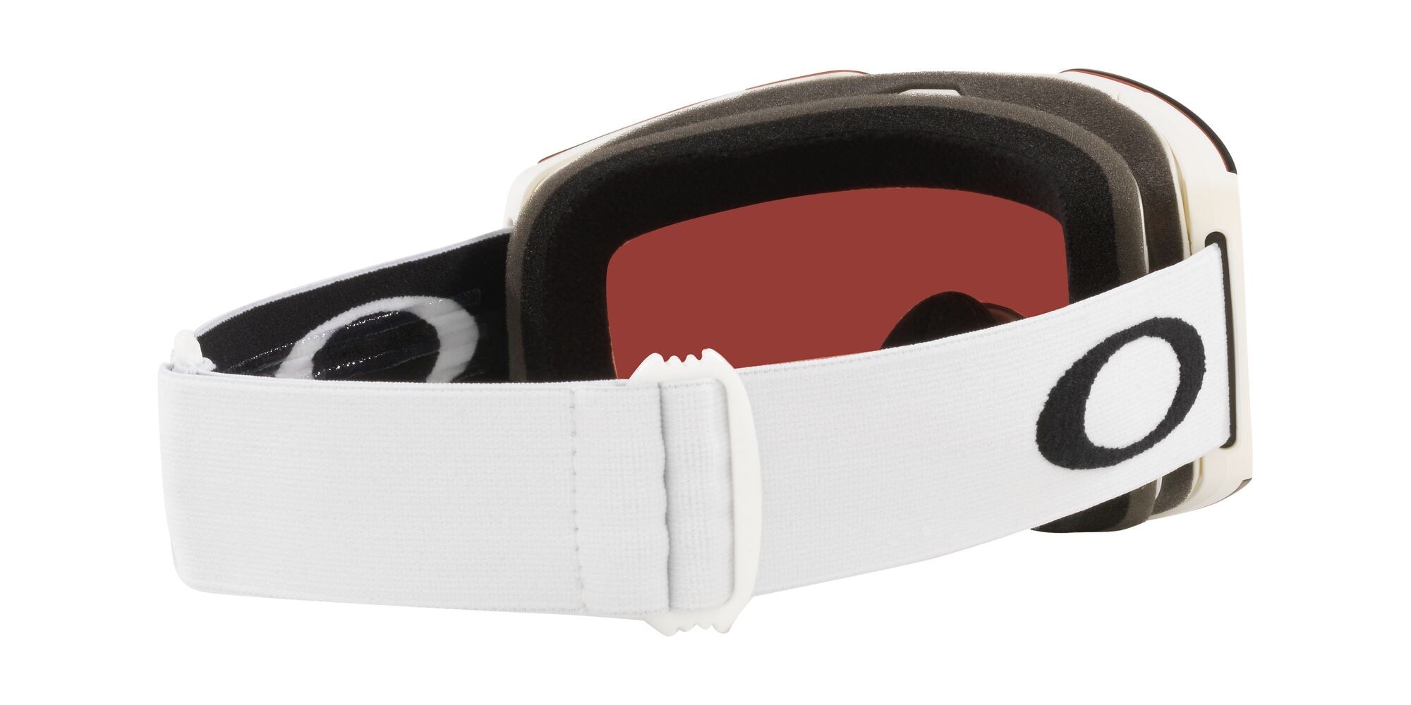 Skibrillen und Snowboard masken Oakley Fall Line M OO 7103 (710355) farbe bianco opaco form maske gläser prizm rose gold iridium