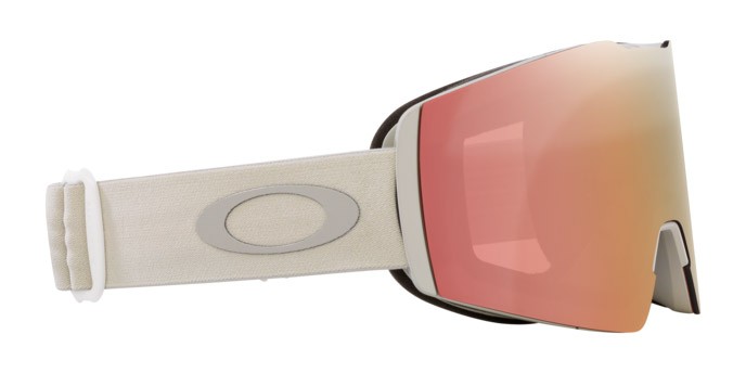 Maschere da Sci e Snowboard Oakley Fall Line M OO 7103 (710369) colore grigio freddo opaco forma mask lenti prizm rose gold iridium