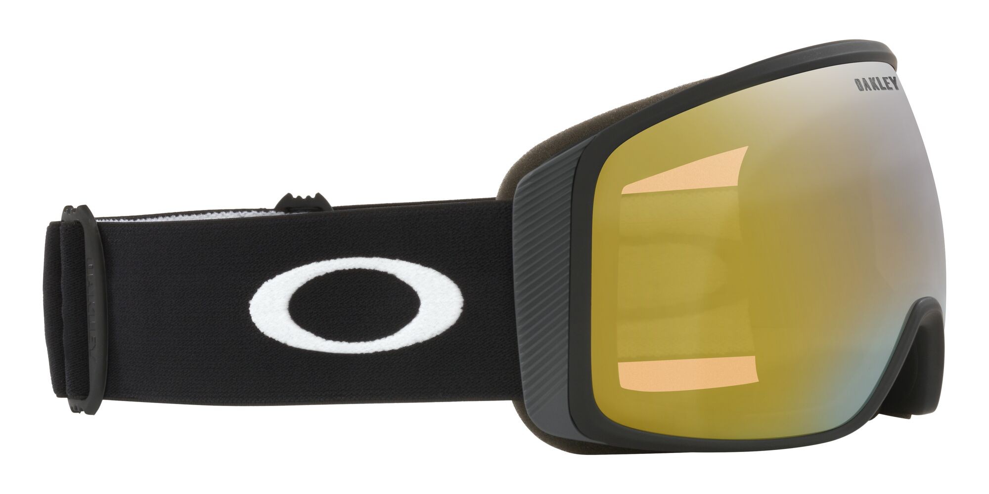 Ski and snowboard goggles Oakley Flight Tracker L OO 7104 (710460) color nero opaco shape mask lenses prizm sage gold iridium