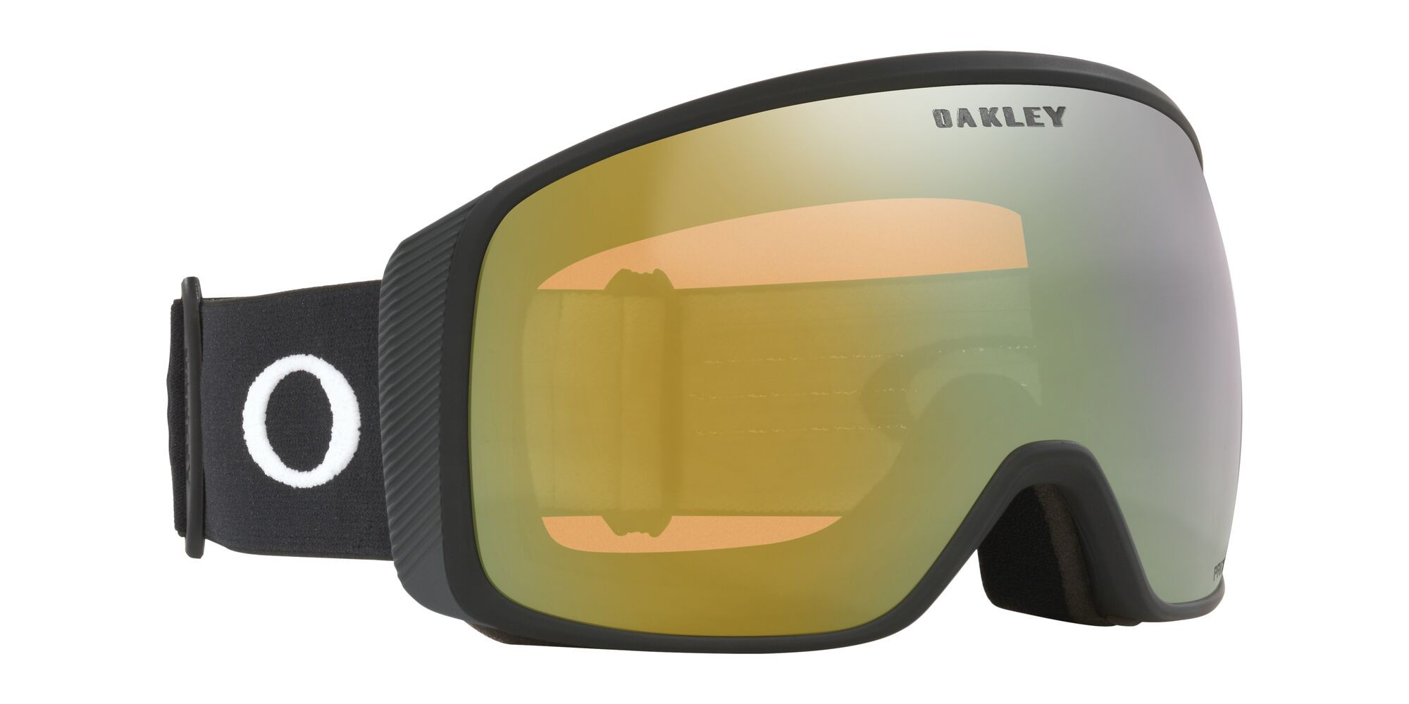 Ski and snowboard goggles Oakley Flight Tracker L OO 7104 (710460) color nero opaco shape mask lenses prizm sage gold iridium