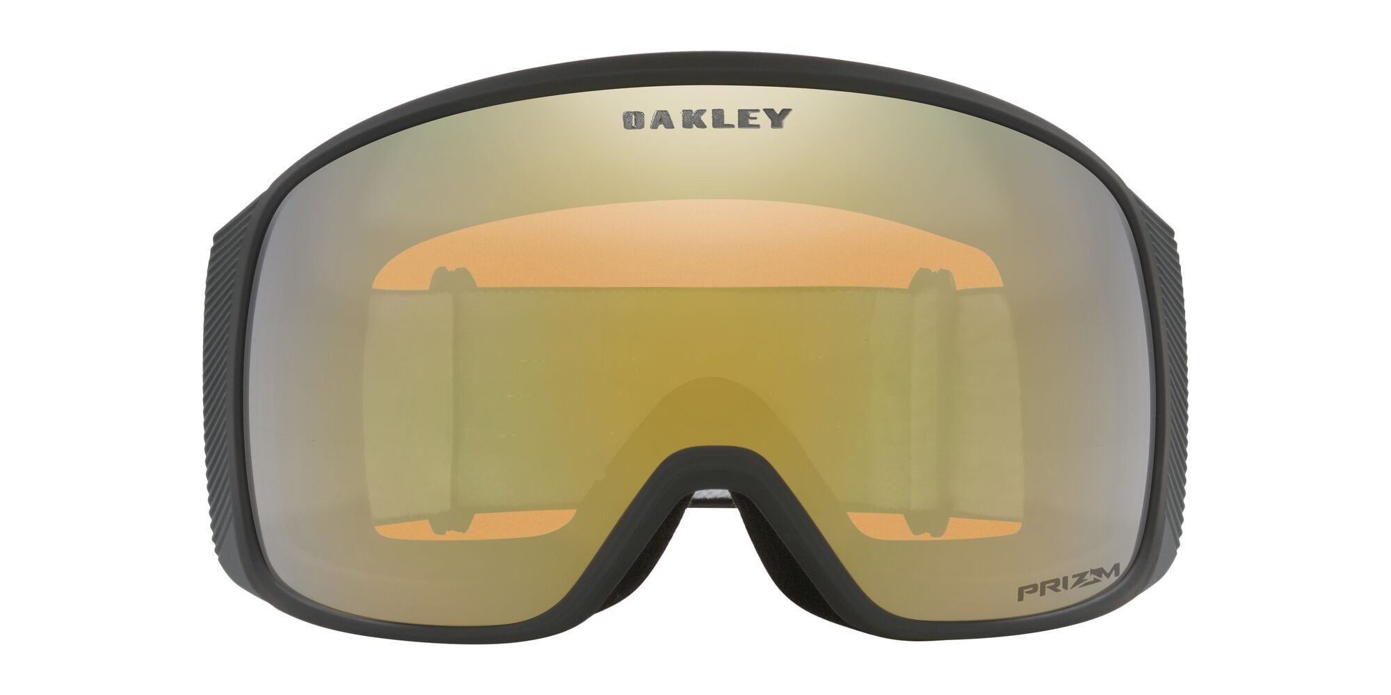Ski and snowboard goggles Oakley Flight Tracker L OO 7104 (710460) color nero opaco shape mask lenses prizm sage gold iridium