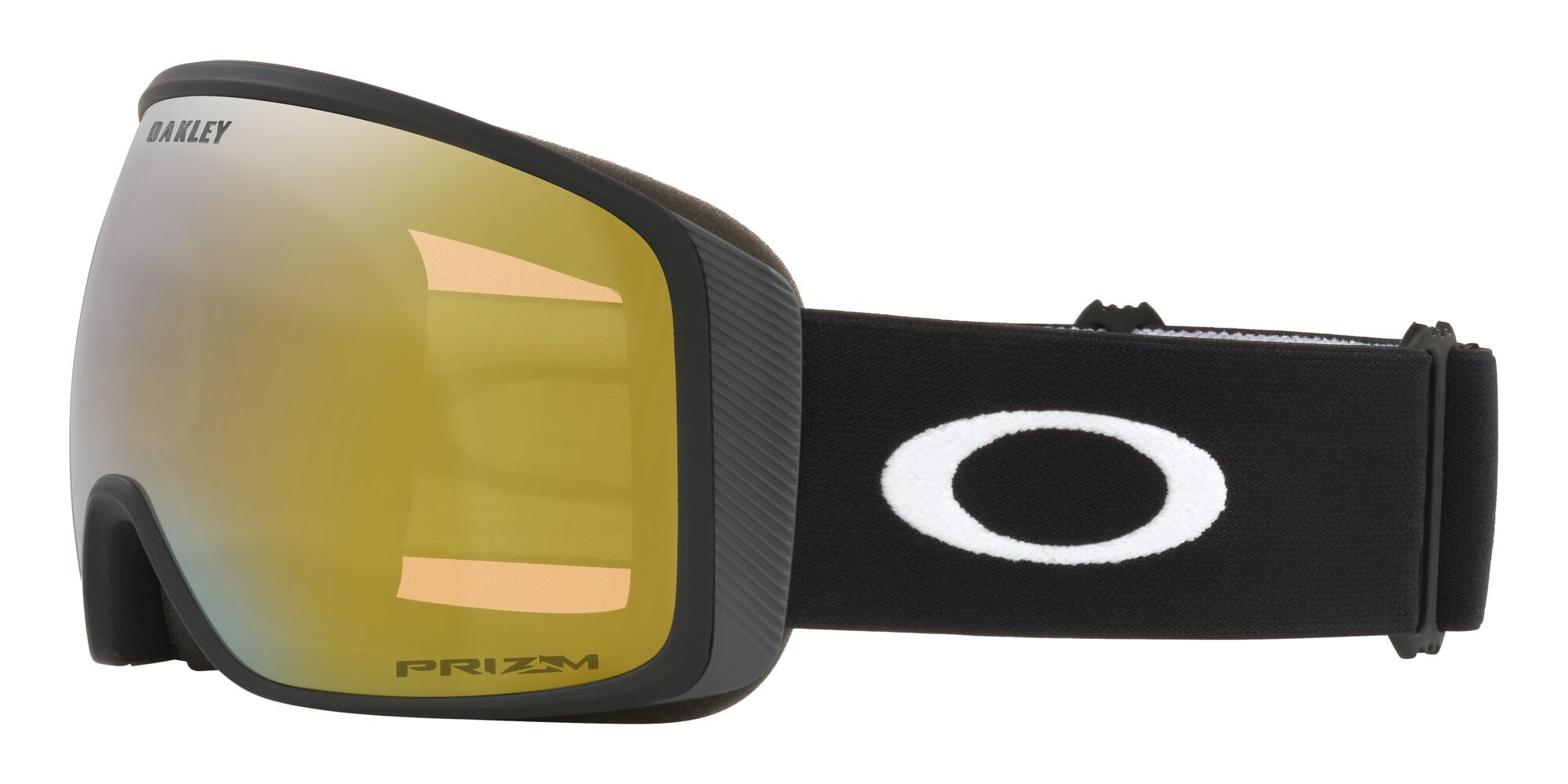 Ski and snowboard goggles Oakley Flight Tracker L OO 7104 (710460) color nero opaco shape mask lenses prizm sage gold iridium