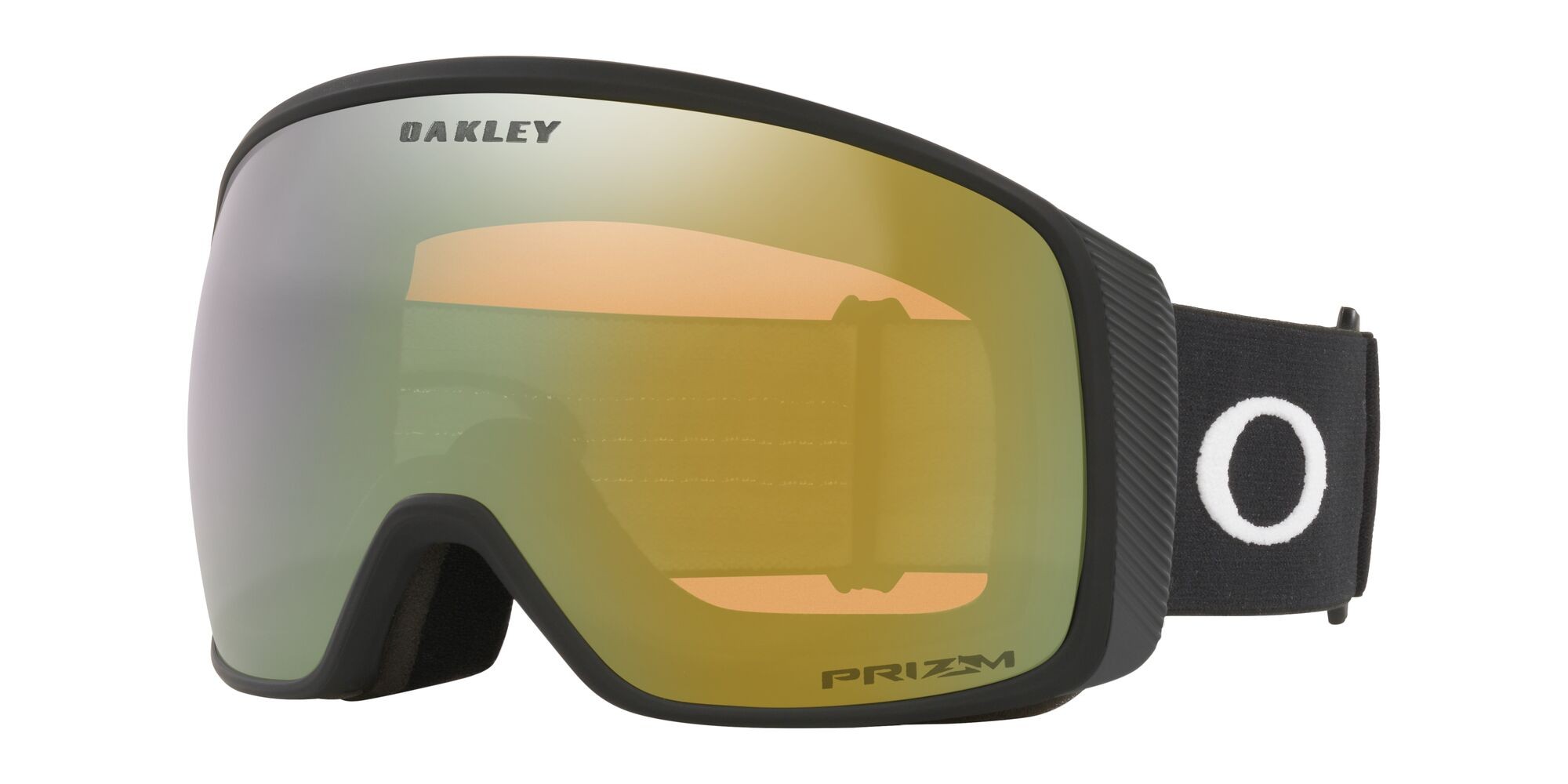 Ski and snowboard goggles Oakley Flight Tracker L OO 7104 (710460) color nero opaco shape mask lenses prizm sage gold iridium
