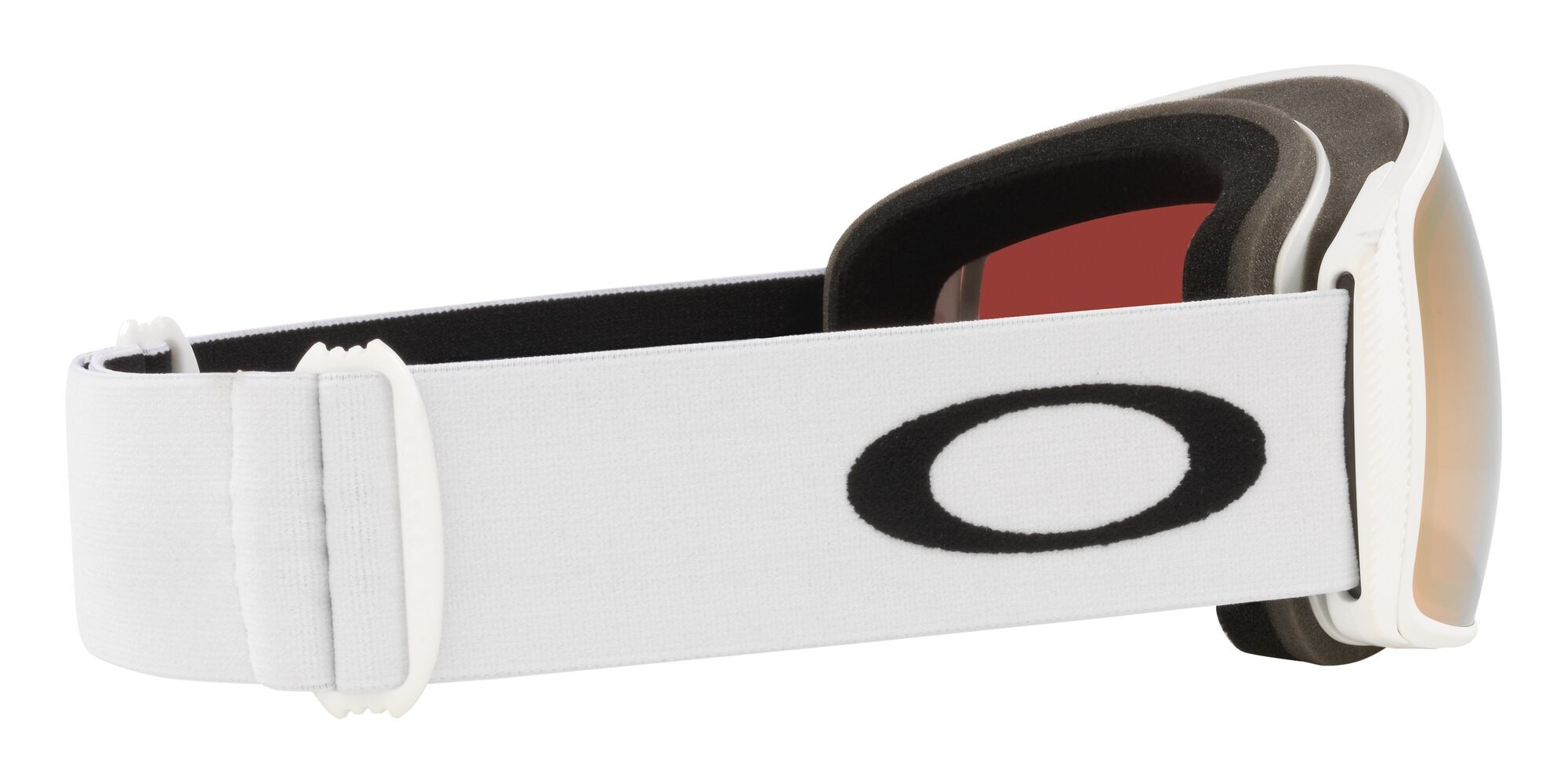 Skibrillen und Snowboard masken Oakley Flight Tracker L OO 7104 (710462) farbe bianco opaco form maske gläser prizm rose gold iridium