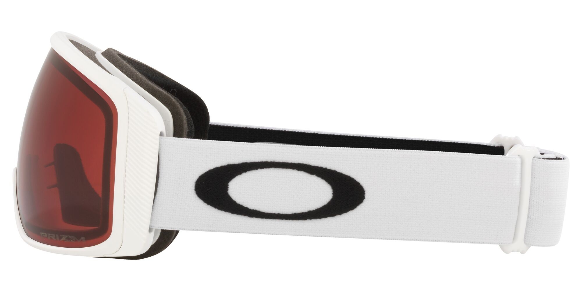 Skibrillen und Snowboard masken Oakley Flight Tracker M OO 7105 (710555) farbe bianco opaco form maske gläser prizm snow garnet