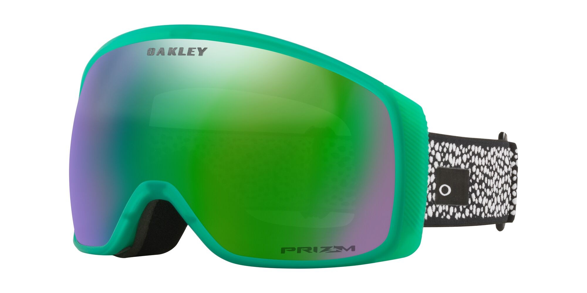 Skibrillen und Snowboard masken Oakley Flight Tracker M OO 7105 (710557) farbe black habitat form maske gläser prizm snow jade iridium