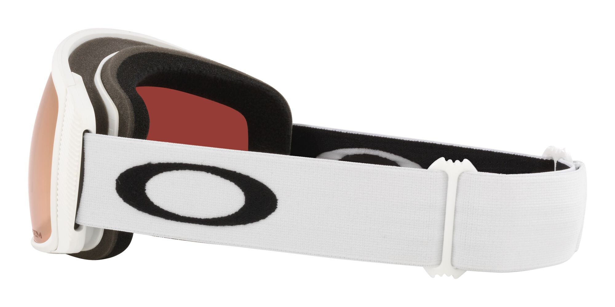 Maschere da Sci e Snowboard Oakley Flight Tracker M OO 7105 (710560) colore bianco opaco forma mask lenti prizm rose gold iridium