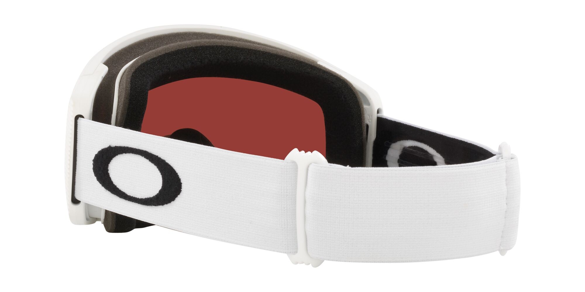 Maschere da Sci e Snowboard Oakley Flight Tracker M OO 7105 (710560) colore bianco opaco forma mask lenti prizm rose gold iridium