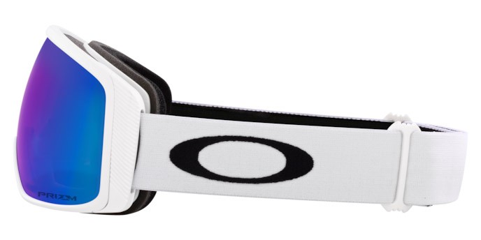 Maschere da Sci e Snowboard Oakley Flight Tracker M OO 7105 (710564) colore bianco opaco forma mask lenti prizm snow argon iridium