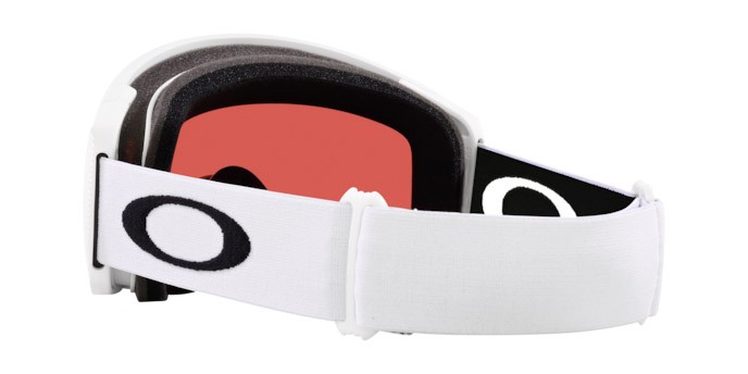 Maschere da Sci e Snowboard Oakley Flight Tracker M OO 7105 (710564) colore bianco opaco forma mask lenti prizm snow argon iridium