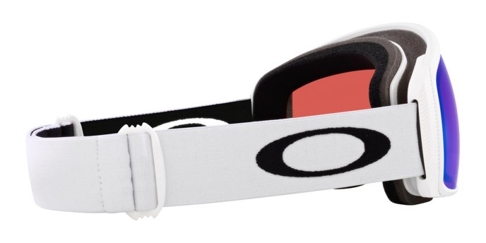Maschere da Sci e Snowboard Oakley Flight Tracker M OO 7105 (710564) colore bianco opaco forma mask lenti prizm snow argon iridium