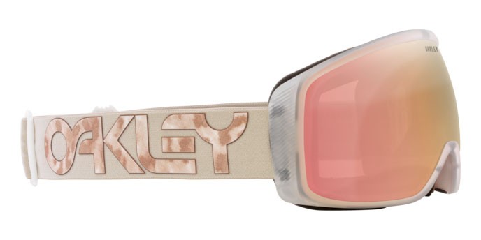 Skibrillen und Snowboard masken Oakley Flight Tracker M OO 7105 (710570) farbe b1b hummus form maske gläser prizm rose gold iridium