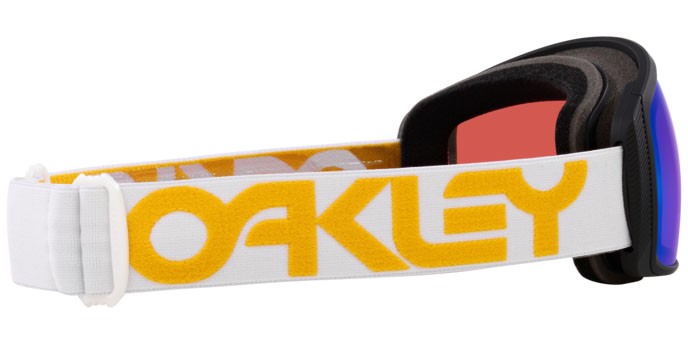 Skibrillen und Snowboard masken Oakley Flight Tracker M OO 7105 (710571) farbe b1b white gold form maske gläser prizm snow argon iridium