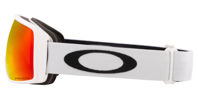 Maschere da Sci e Snowboard Oakley Flight Tracker S OO 7106 (710613) colore matte white forma irregolare lenti prizm snow torch