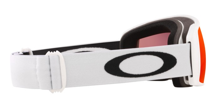 Maschere da Sci e Snowboard Oakley Flight Tracker S OO 7106 (710613) colore matte white forma irregolare lenti prizm snow torch