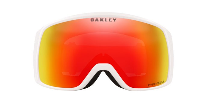 Maschere da Sci e Snowboard Oakley Flight Tracker S OO 7106 (710613) colore matte white forma irregolare lenti prizm snow torch