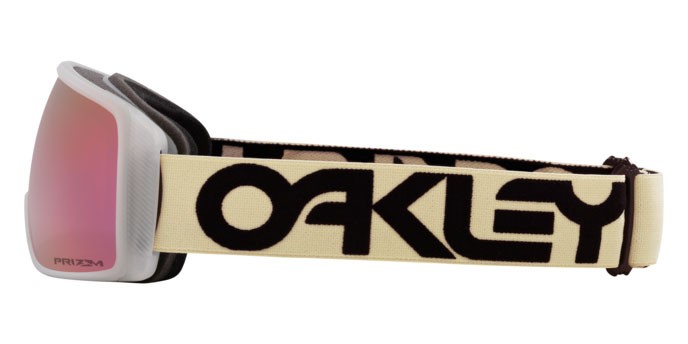 Skibrillen und Snowboard masken Oakley Flight Tracker S OO 7106 (710640) farbe grigio freddo opaco form maske gläser prizm rose gold iridium