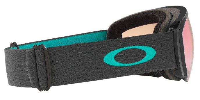 Skibrillen und Snowboard masken Oakley Flight Path L OO 7110 (711018) farbe black celeste form unregelmäßig gläser prizm snow hi pink