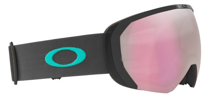 Skibrillen und Snowboard masken Oakley Flight Path L OO 7110 (711018) farbe black celeste form unregelmäßig gläser prizm snow hi pink