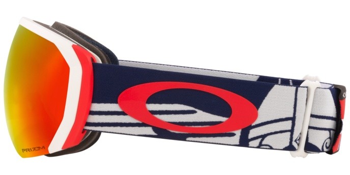 Ski and snowboard goggles Oakley Flight Path L OO 7110 (711030) color aleksander kilde sig attacking shape irregular lenses prizm snow torch