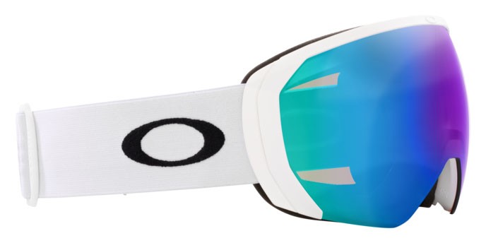 Ski and snowboard goggles Oakley Flight Path L OO 7110 (711060) color bianco opaco shape mask lenses prizm snow argon iridium