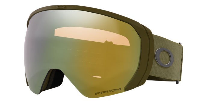 Maschere da Sci e Snowboard Oakley Flight Path L OO 7110 (711063) colore matte new dark brush forma mask lenti prizm salvia oro iridium