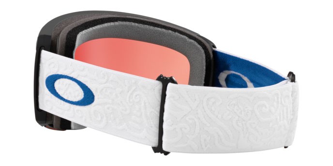 Ski and snowboard goggles Oakley Flight Path L OO 7110 (711068) color bianco shape mask lenses prizm snow sapphire iridium