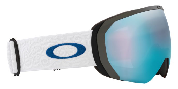 Ski and snowboard goggles Oakley Flight Path L OO 7110 (711068) color bianco shape mask lenses prizm snow sapphire iridium