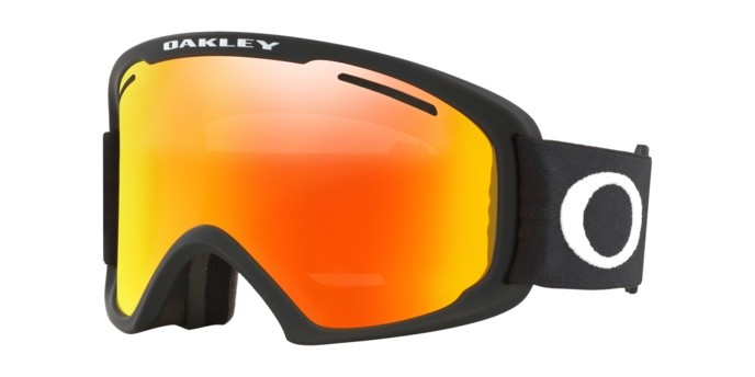 Maschere da Sci e Snowboard Oakley O-Frame 2.0 Pro L OO 7112 (711201) colore matte black forma irregolare lenti fire iridium & persimmon