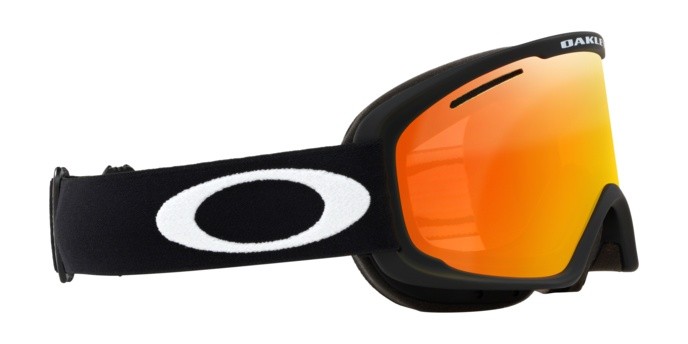 Maschere da Sci e Snowboard Oakley O-Frame 2.0 Pro M OO 7113 (711301) colore matte black forma irregolare lenti fire iridium & persimmon
