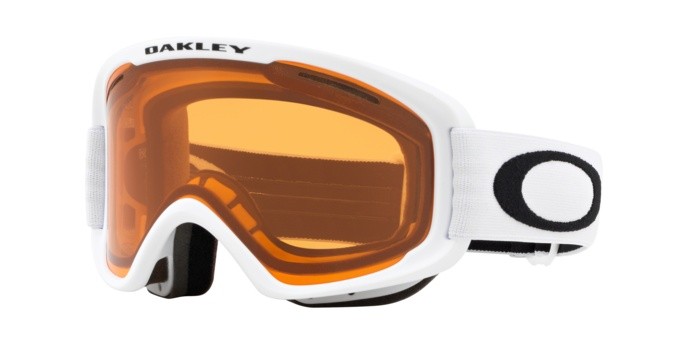 Skibrillen und Snowboard masken Oakley O-Frame 2.0 Pro M OO 7113 (711306) farbe matte white form unregelmäßig gläser persimmon & dark grey