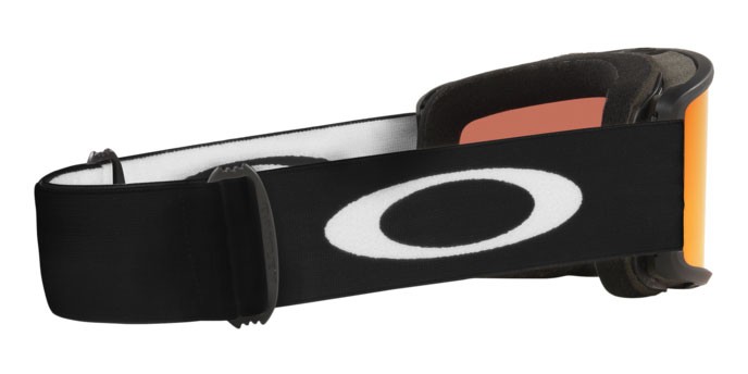 Maschere da Sci e Snowboard Oakley Target Line L OO 7120 (712003) colore matte black forma irregolare lenti fire iridium