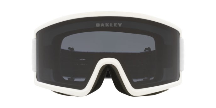 Ski and snowboard goggles Oakley Target Line L OO 7120 (712005) color matte white shape irregular lenses dark grey