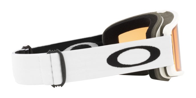Maschere da Sci e Snowboard Oakley Target Line L OO 7120 (712006) colore matte white forma irregolare lenti persimmon