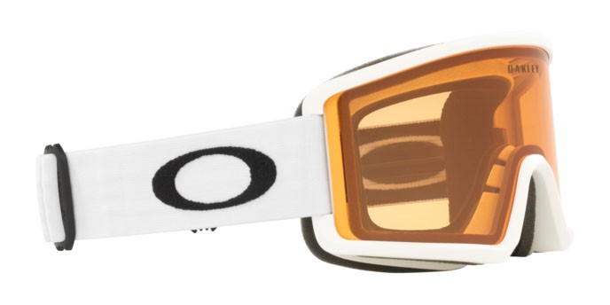 Maschere da Sci e Snowboard Oakley Target Line L OO 7120 (712006) colore matte white forma irregolare lenti persimmon