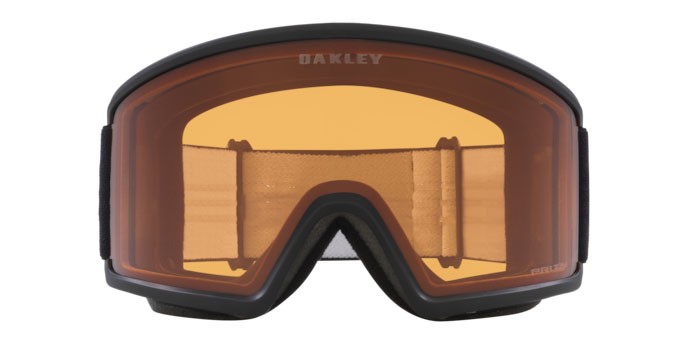 Ski and snowboard goggles Oakley Target Line L OO 7120 (712018) color nero opaco shape mask lenses prizm snow persimmon